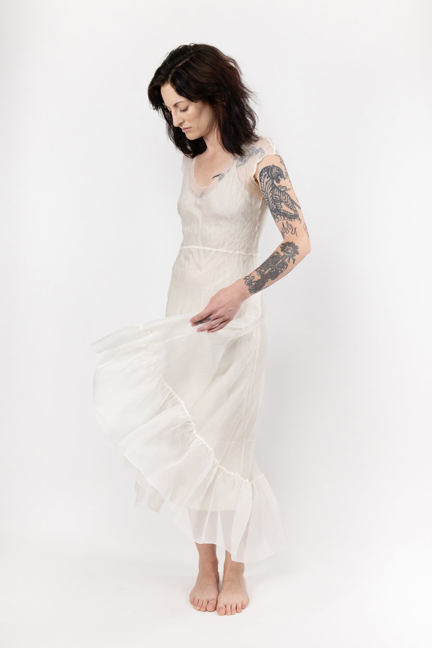 Zephyr Brett Dress in Ivory