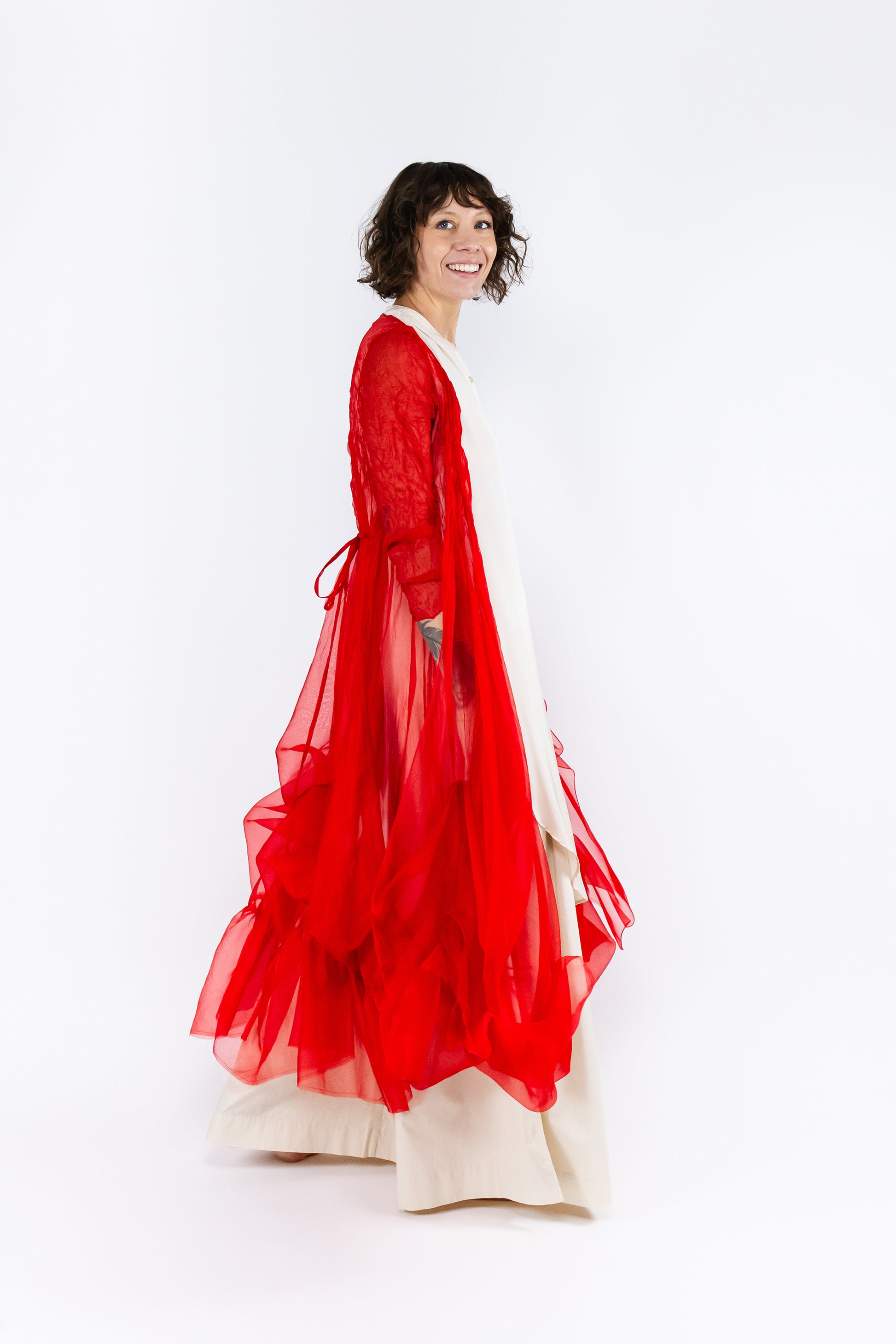 zephyr batcombe duster in red